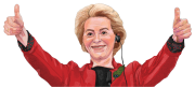Ursula von der Leyen, pouces levés